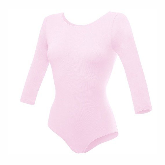 Gymnastics Training Body Suit with 3/4 Sleeve B10034 Pink.