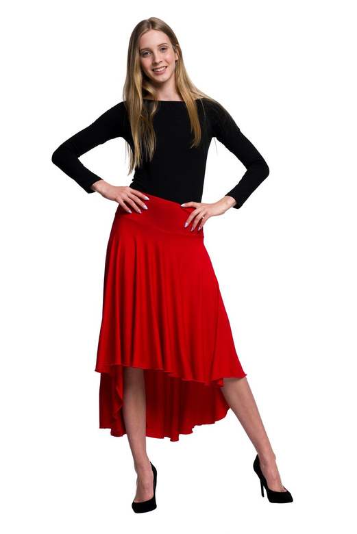 Asymmetrical curved skirt best sale