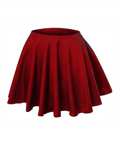 Circle skirt with flared hem - burgundy