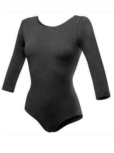 Gymnastic training body with 3/4 sleeves B10034 graphite