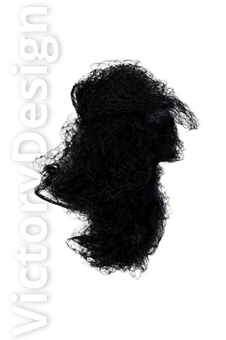 Hair Mesh 2 units - black