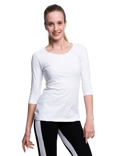 T-shirt with 3/4 sleeves - white