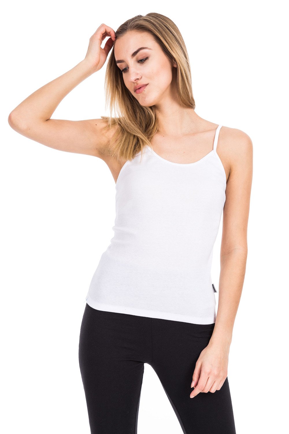 Cotton undershirt on thin straps - white | Dancewear \ Tops & T-shirt ...
