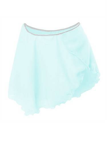 Chiffon Training Skirt with Tie - BALLET and GYMNASTICS Blue Melange Grey