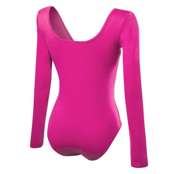 Fuchsia slimming women's body with long sleeves
