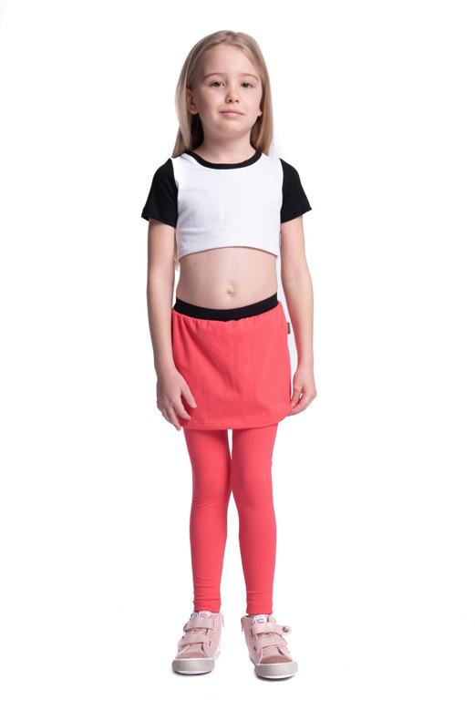 Long leggings with coral skirt