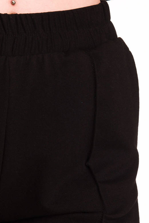 Women's black joggers with a cuff.