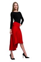 Asymmetrical Circle Skirt - Red