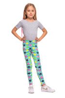 Long children's sports leggings with a STAR pattern and stripes.