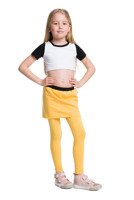 Long leggings with yellow skirt