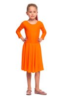 Tournament Dance Dress for Girls FIRST STEP Orange.