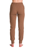 Women's coffee-colored sweatpants with cuffs