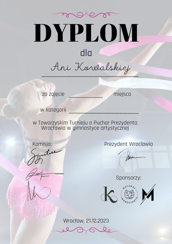 Dyplom gimnastyka D01