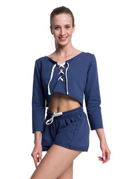 Top sportowy fitness jeansowy