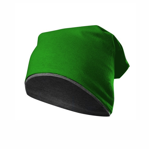 Two-layered hat KRASNAL SMERFETKA green + graphite.