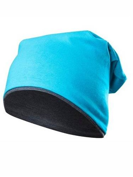 Two-layered Cap SMURFETTE Dwarf turquoise + graphite.