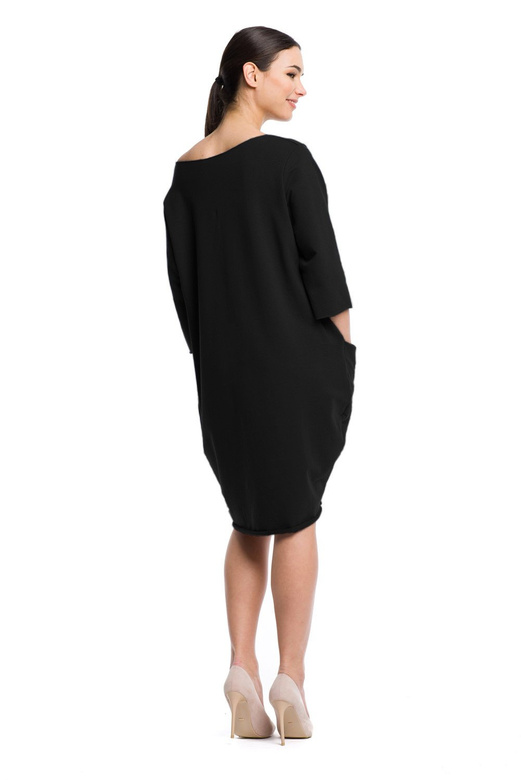 Women's Oversized Tunic Dress Blouse Black