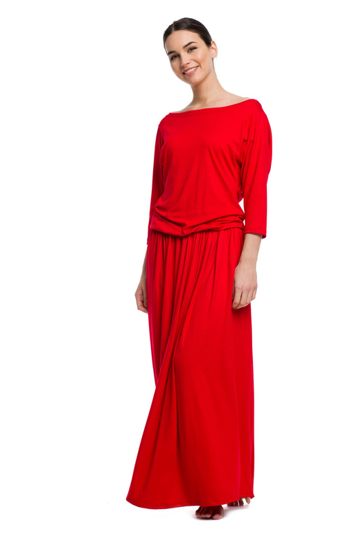 MAXI viscose long dress - red