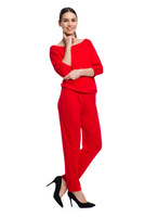 Red women's jumpsuit with pants