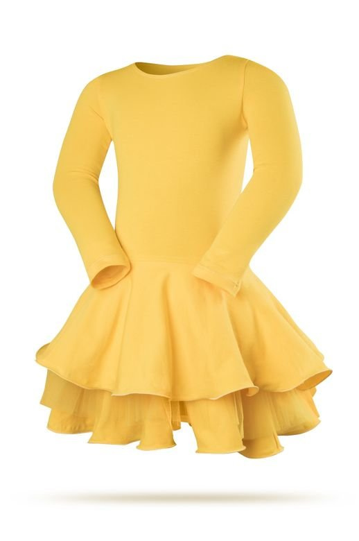 Enchanting yellow tulle dress for a princess.