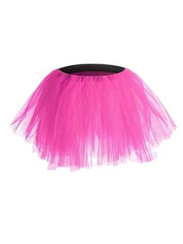 Multilayered pink tulle tutu skirt.