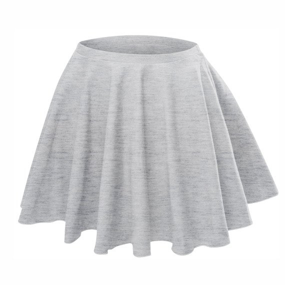 Flared circle skirt - mélange grey