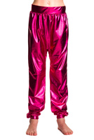 Metallic children's pants for a fusion performance.