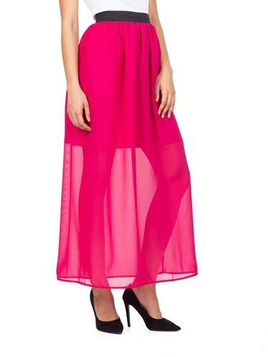 Chiffon MAXI Skirt - Fuchsia