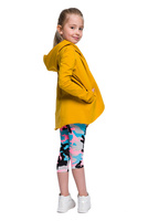 Women's and children's mustard cardigan.