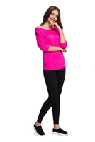 Sport leggings for women, men, and children with long cotton black legs.