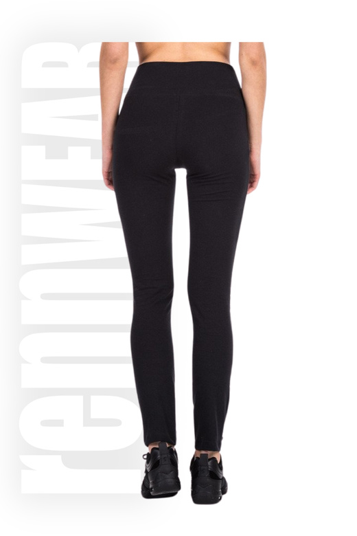 Women's high-waisted sport leggings - black