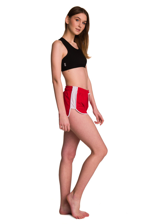 OUTLET Women's Short Sport Cotton Shorts with Red Insert