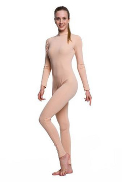 Full nude zip-up bodysuit.
