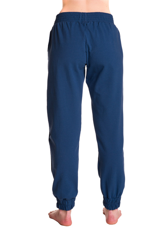 Loose-fit women's jogging pants with denim-like leg design.