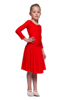 Tournament Dance Dress for Girls FIRST STEP in Red.