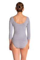 Gymnastic Training Body with 3/4 Sleeve B10034 Melange Grey.