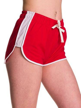 OUTLET Women's Short Sport Cotton Shorts with Red Insert