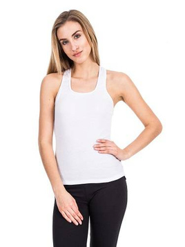 Cotton Tank Top - Boxer Style - White.