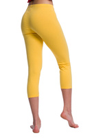 3/4 Sport Leggings for Women, Men and Children - Cotton - Yellow