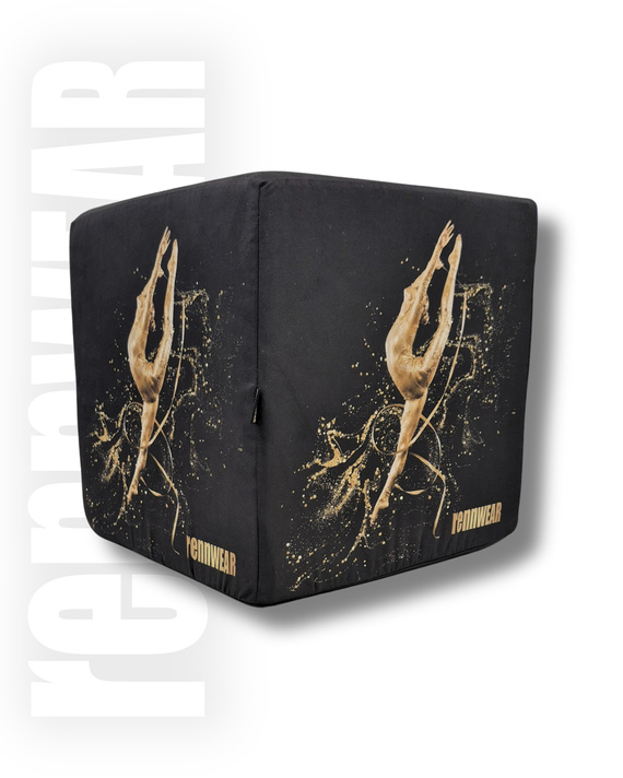 GOLDEN GYMNAST | Kostka treningowa do ćwiczeń | Pufa |  40x40x40 cm | rennWEAR