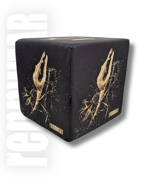 GOLDEN GYMNAST | Kostka treningowa do ćwiczeń | Pufa |  40x40x40 cm | rennWEAR