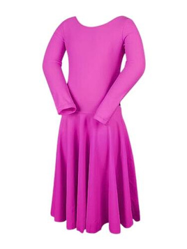 Sukienka taneczna turniejowa dla dziewczynki PIERWSZY KROK fuksjowy