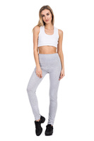 Women's high-waisted sports leggings - grey