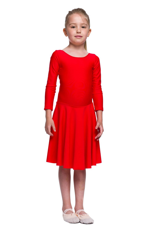 Tournament Dance Dress for Girls FIRST STEP in Red.