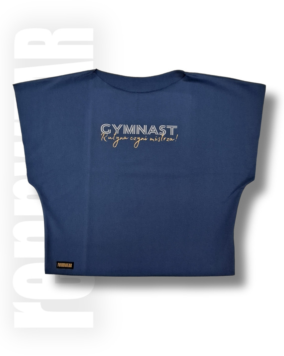 Bluza oversize z nadrukiem z serii "Rutyna czyni mistrza"
