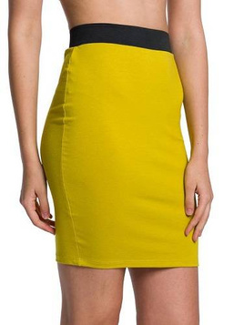 Fitted MIDI viscose skirt - pistachio