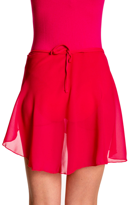 Chiffon Tie-Up Ballet and Gymnastics Training Skirt - Fuchsia