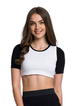 Short-sleeved top White-Black.