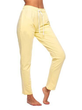 Long straight lemon sweatpants.