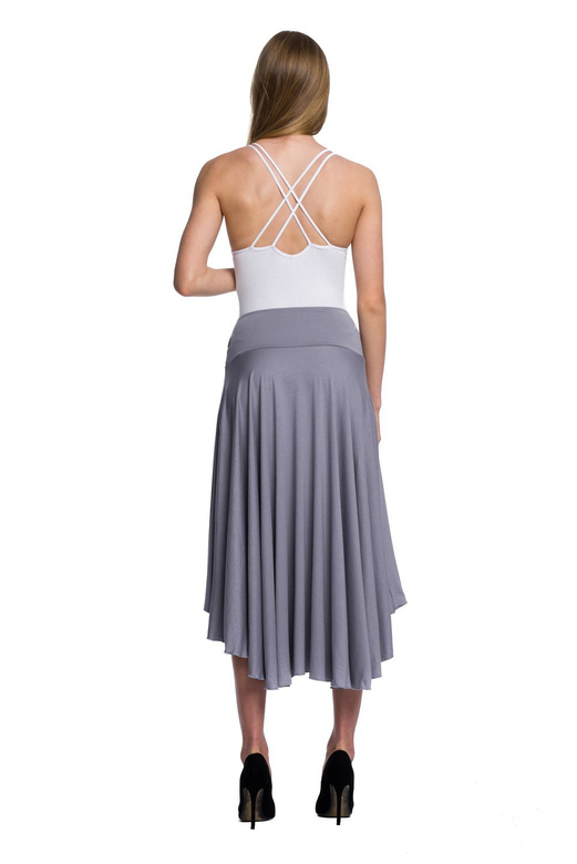 Asymmetrical circle skirt - grey.